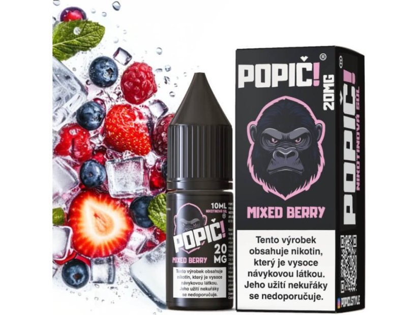 E-liquid POPIČ! Salt - Mixed Berry (Exploze Lesního Ovoce) 20mg