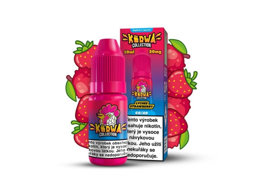 KURWA COLLECTION E-LIQUID LYCHEE STRAWBERRY