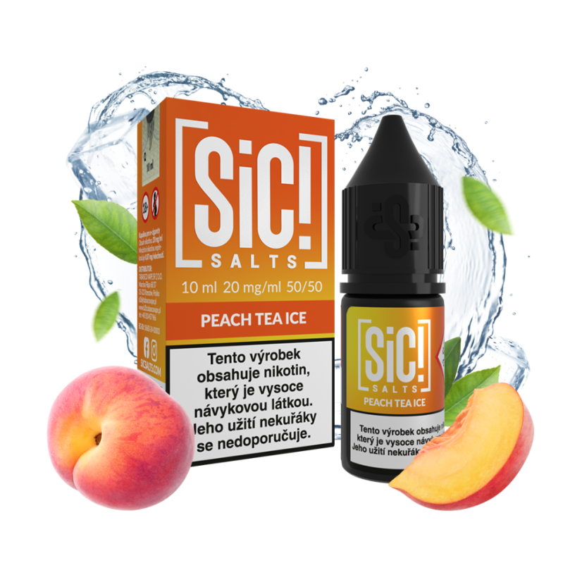 06 E-liquid Sic! Salts - Peach Tea Ice 10ml 20mg