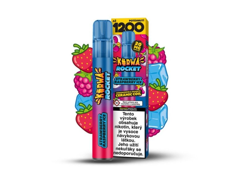 KURWA ROCKET STRAWBERRY RASPBERRY ICE