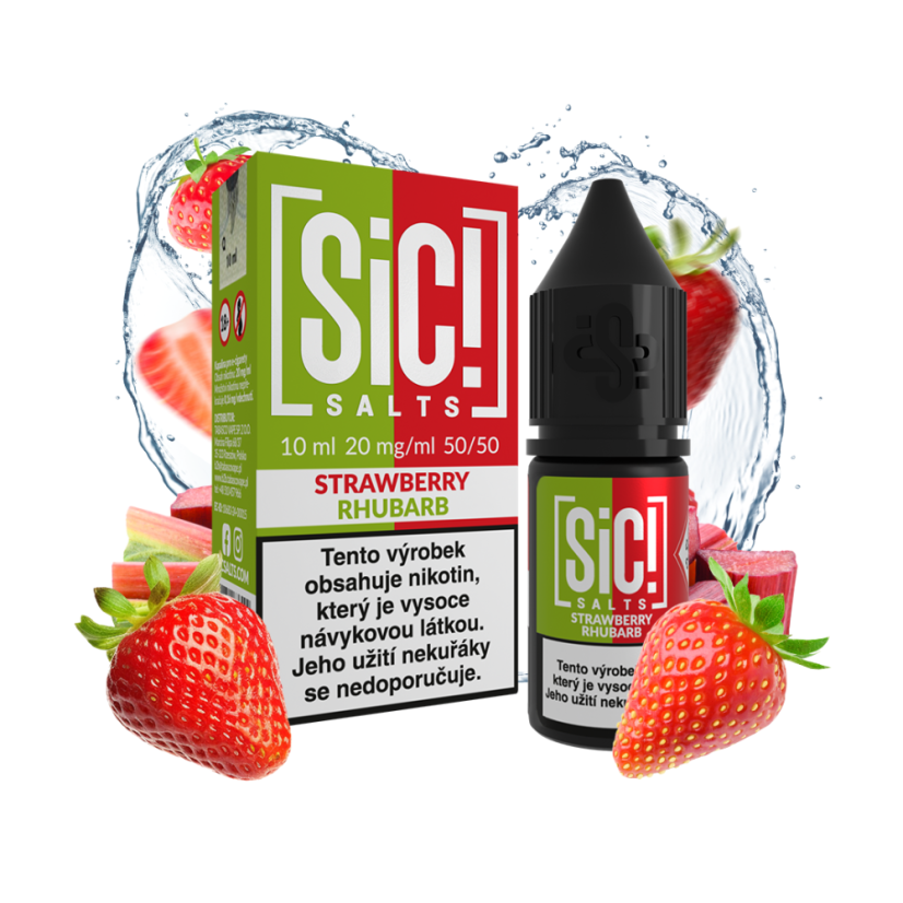 06 E-liquid Sic! Salts - Strawberry Rhubarb 10ml 20mg